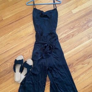 Cowl Neck Black Jumpsuit